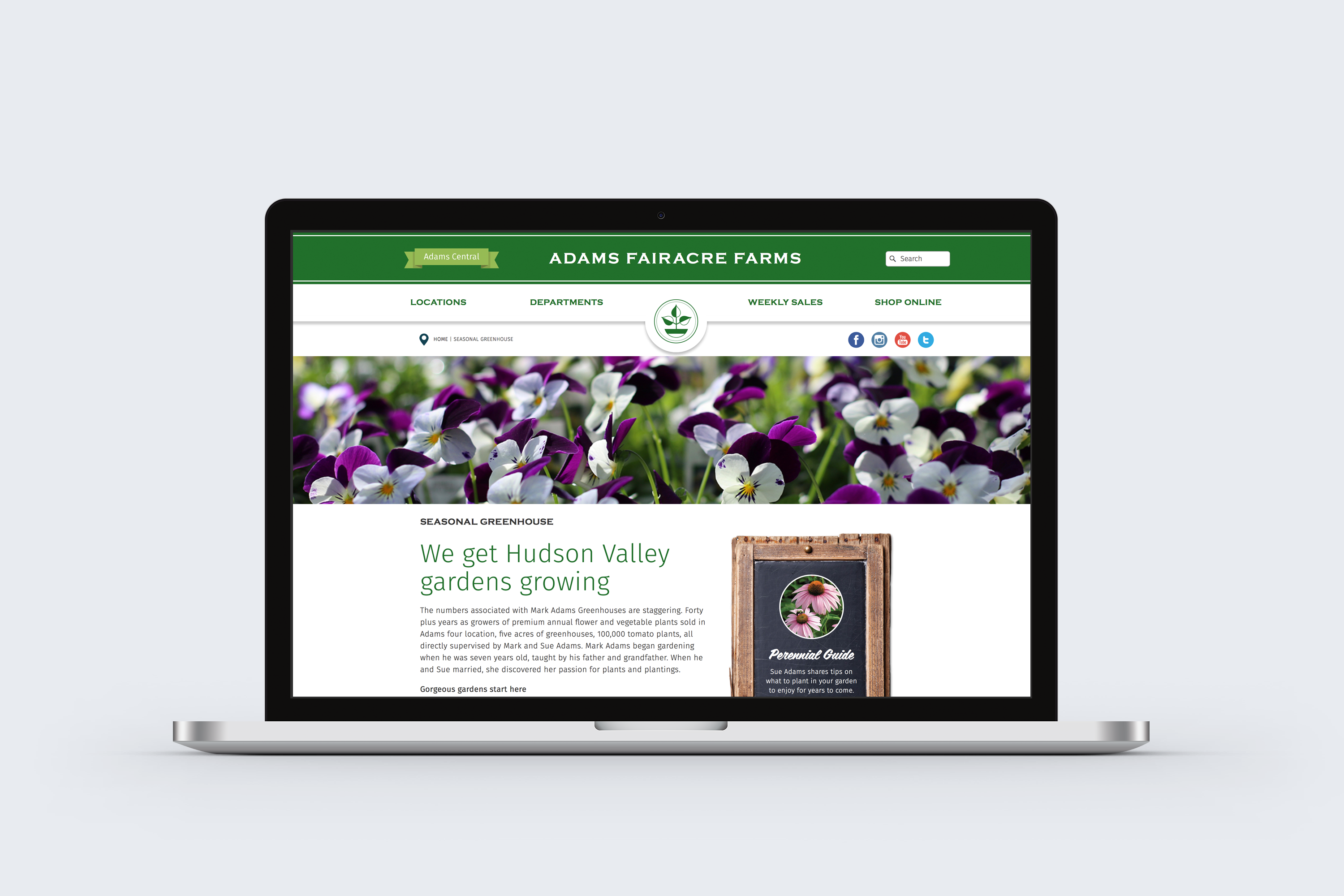 Macbook mockup of Adam's site