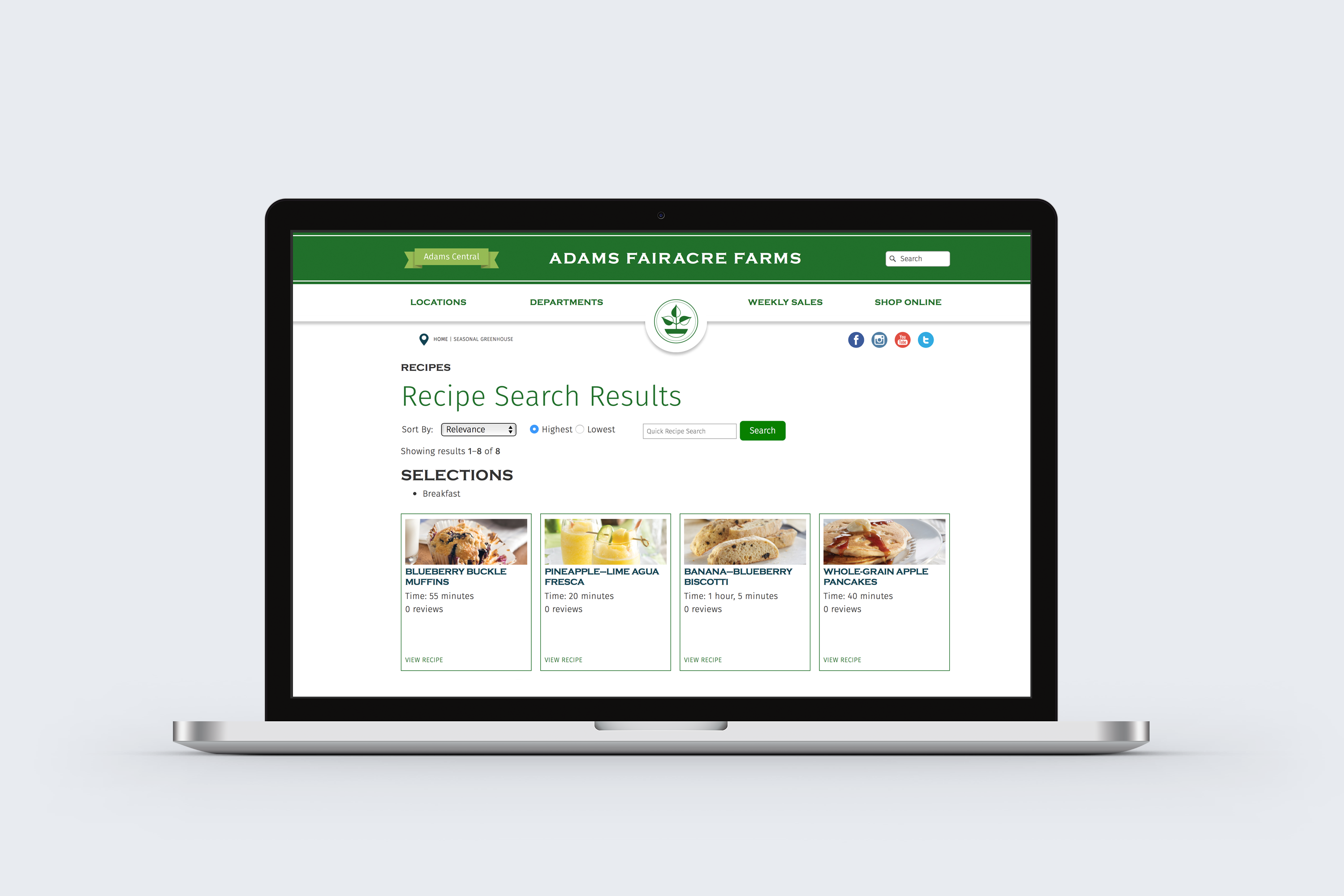 Macbook mockup of Adam's site