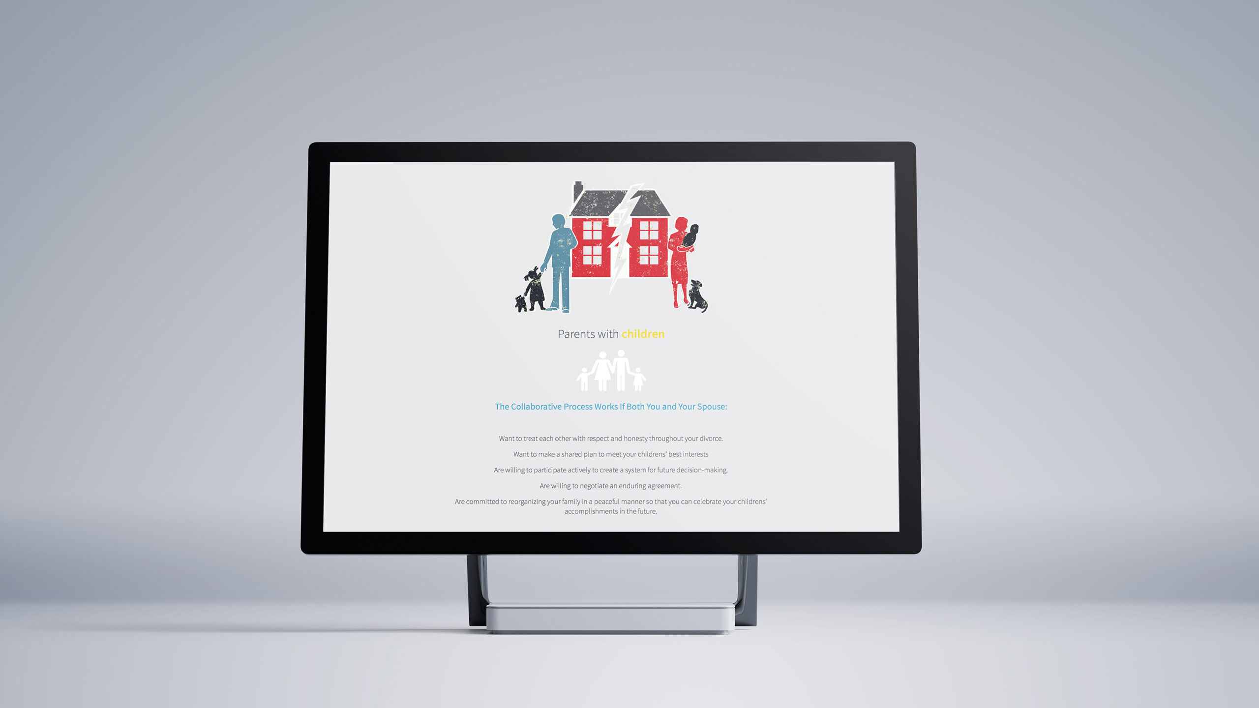 Collaborative Practice desktop website mockup