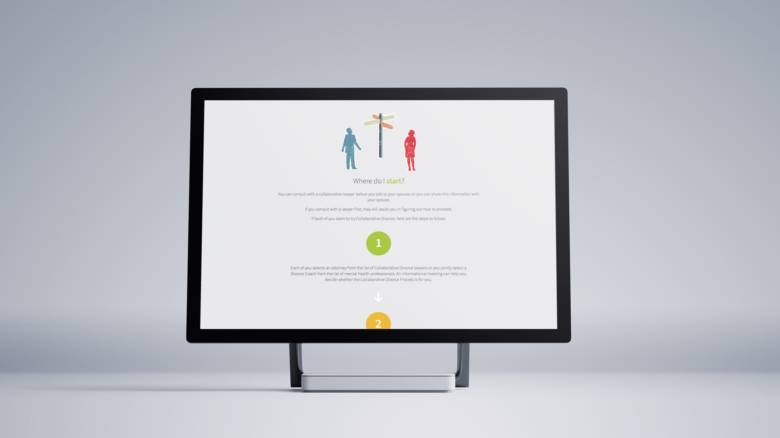Collaborative Practice desktop website mockup