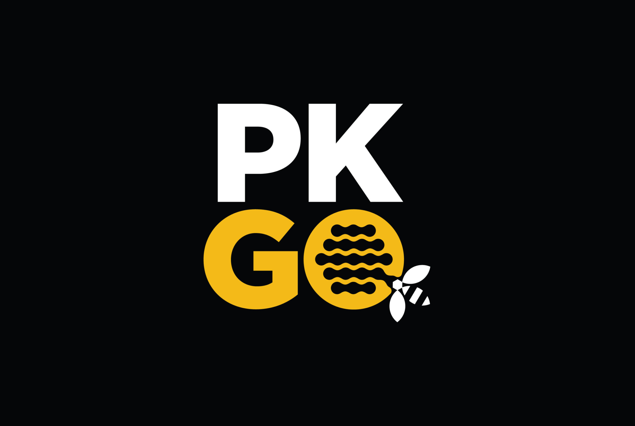 PKGO Logo on black background