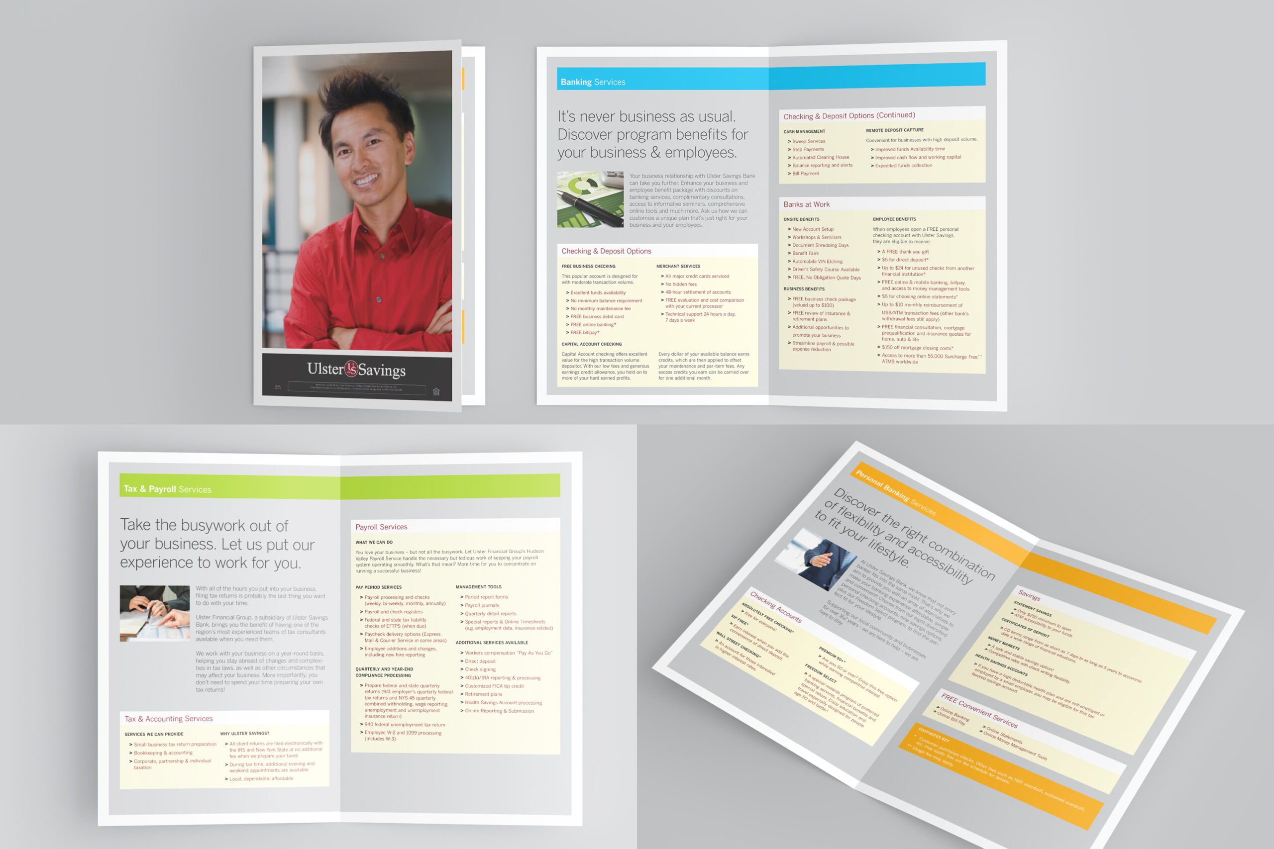 Ulster Savings Banks business-focused print materials