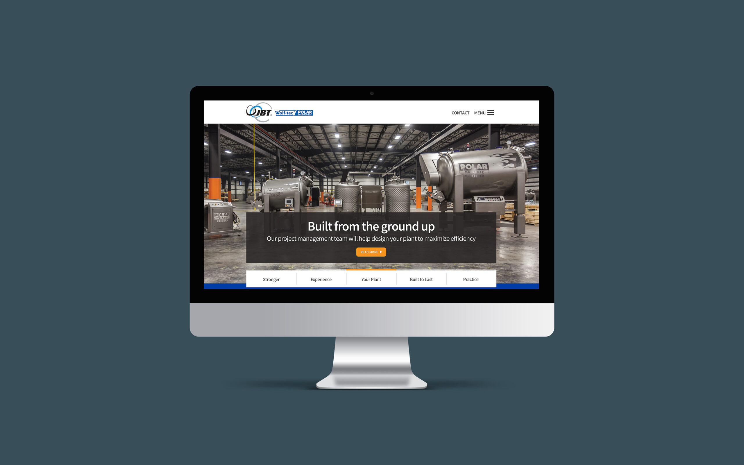 JBT Wolftec website iMac mockup