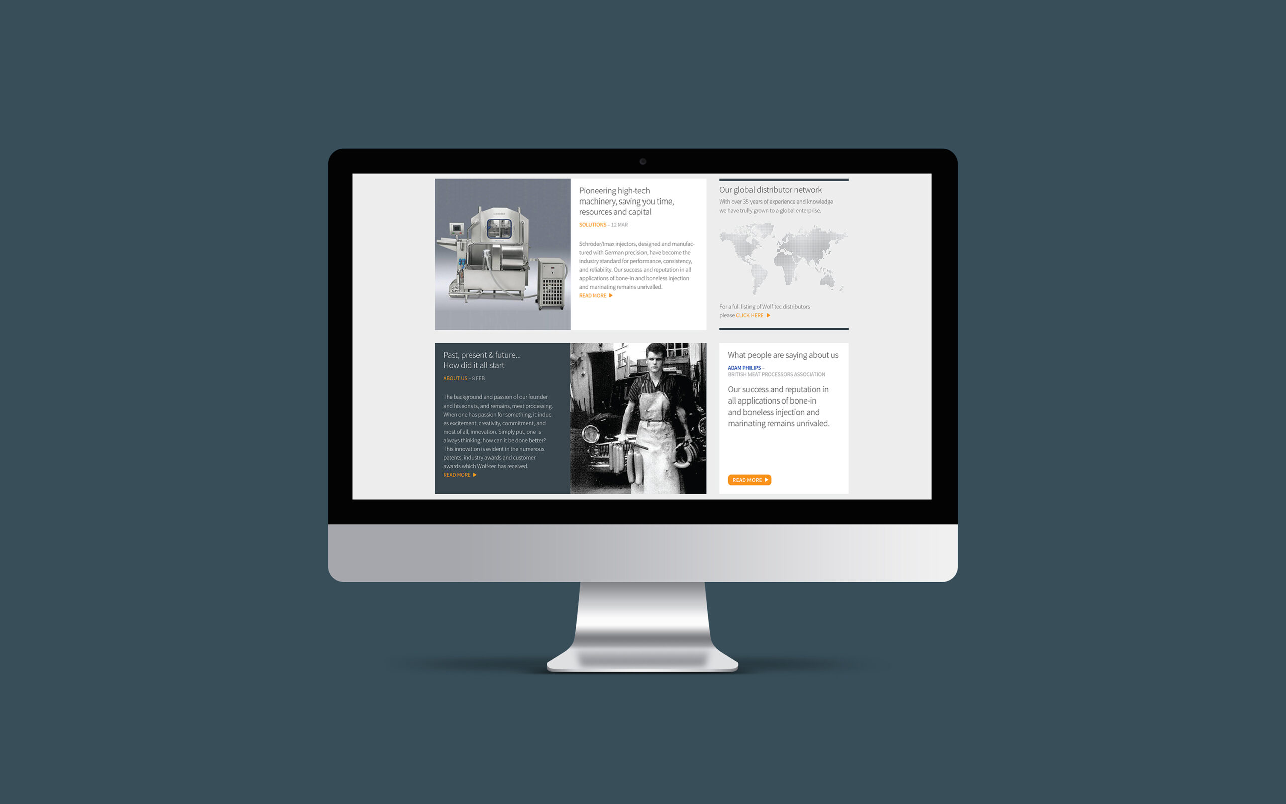 JBT Wolftec website iMac mockup