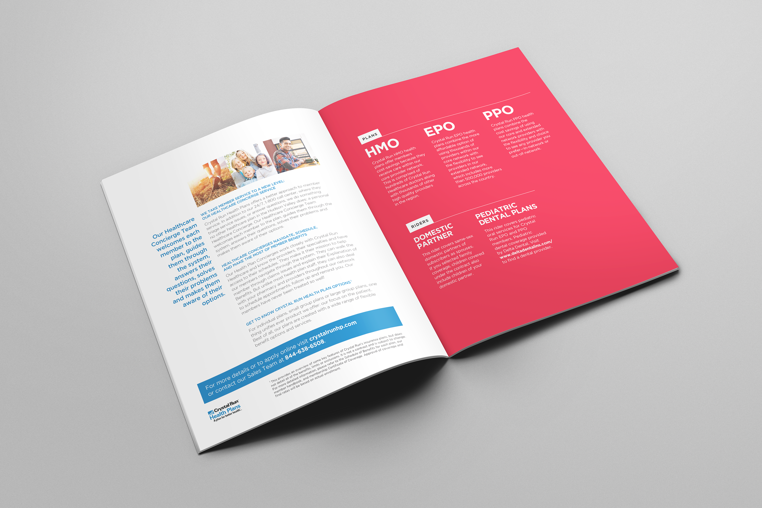 Crystal Run Health Plans print brochure