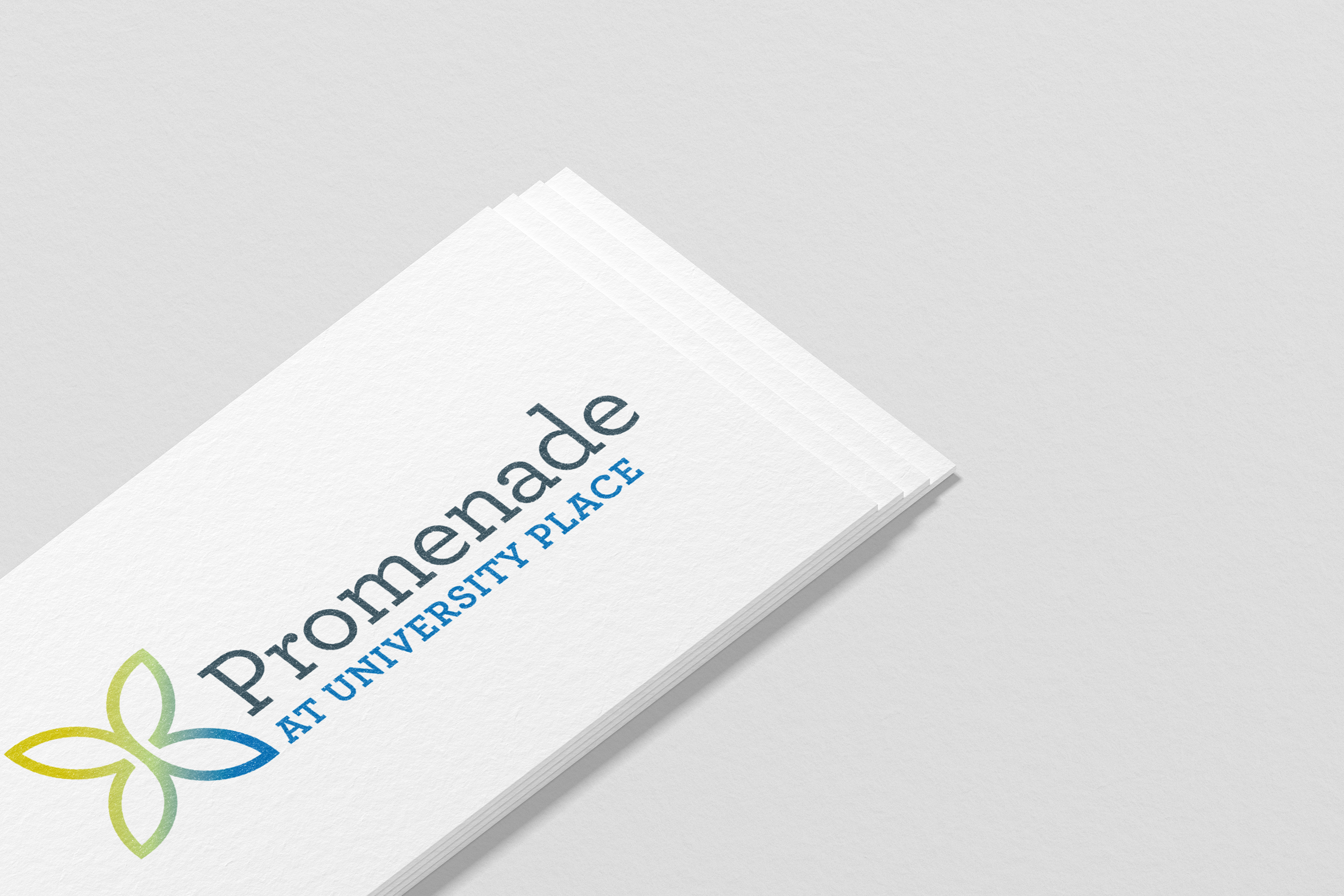 Promenade logo on business cards