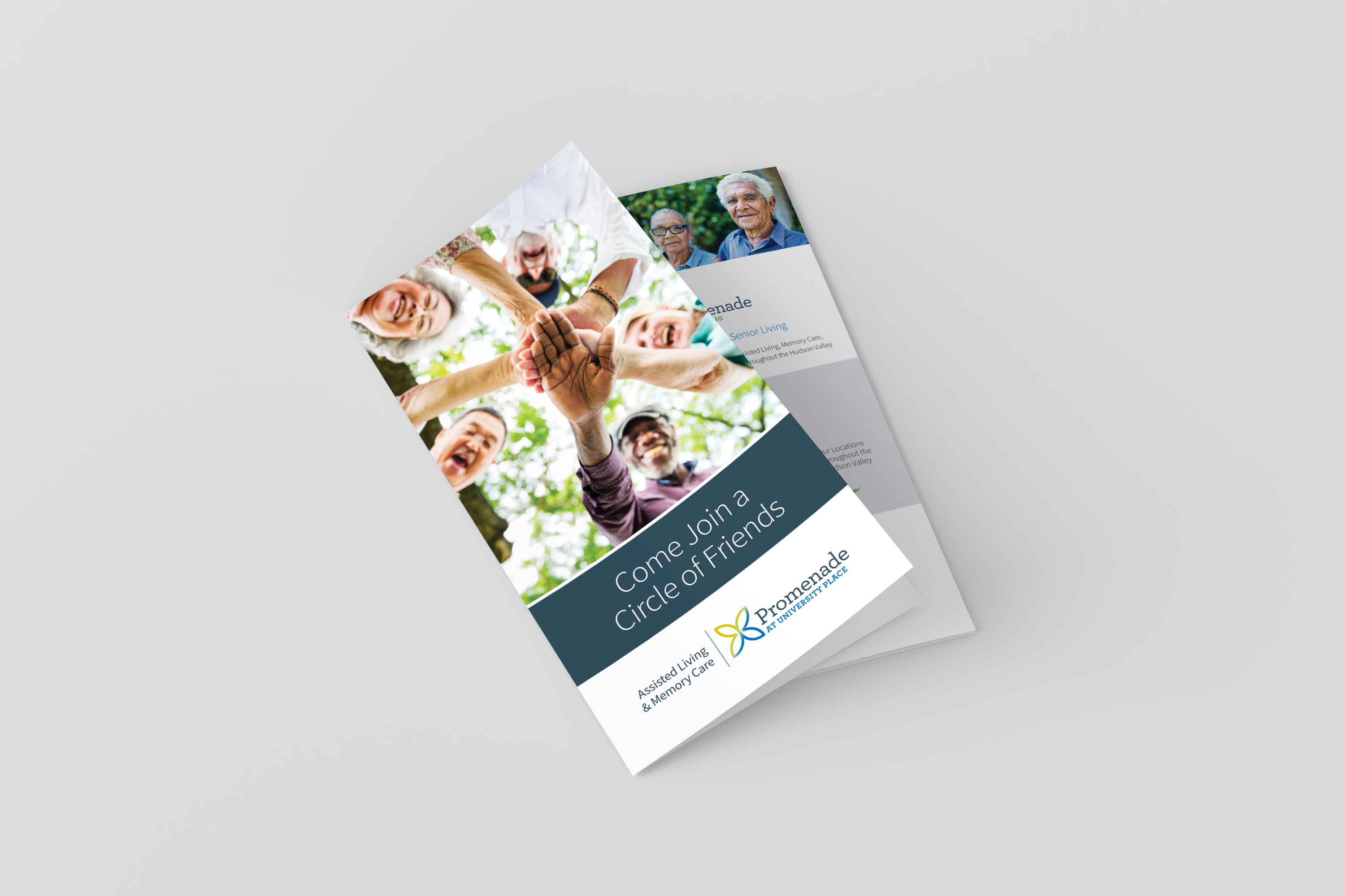 Promenade at University Place tri-fold print brochure