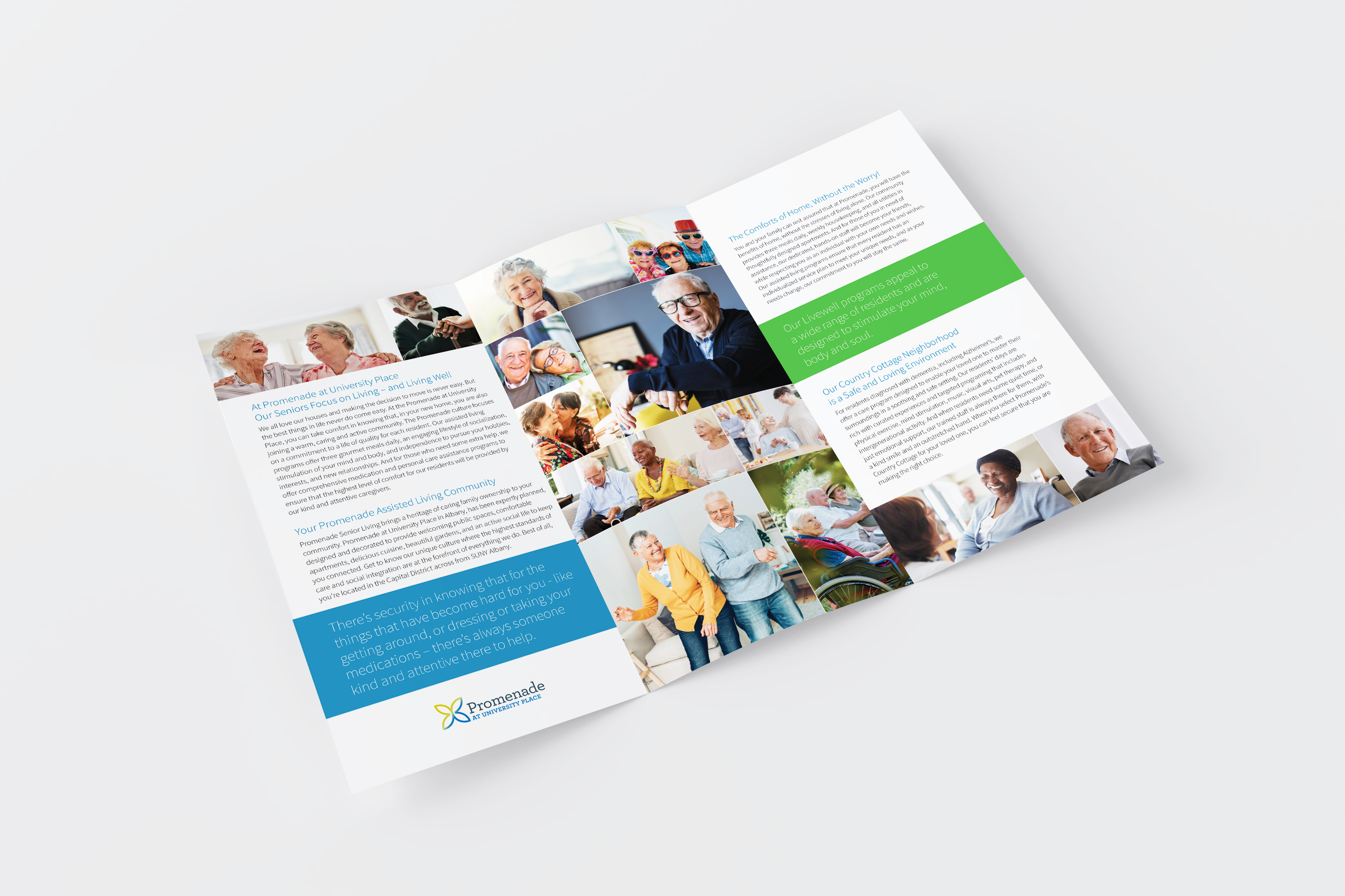 Promenade tri-fold print brochure