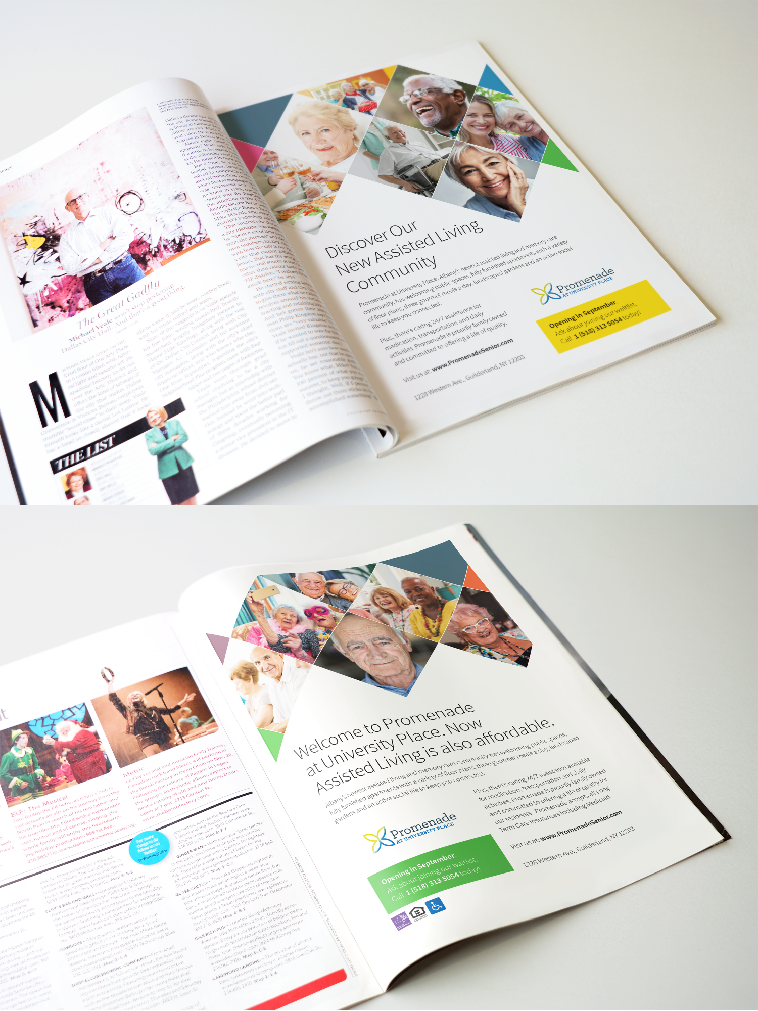 Promenade at University Place print ads