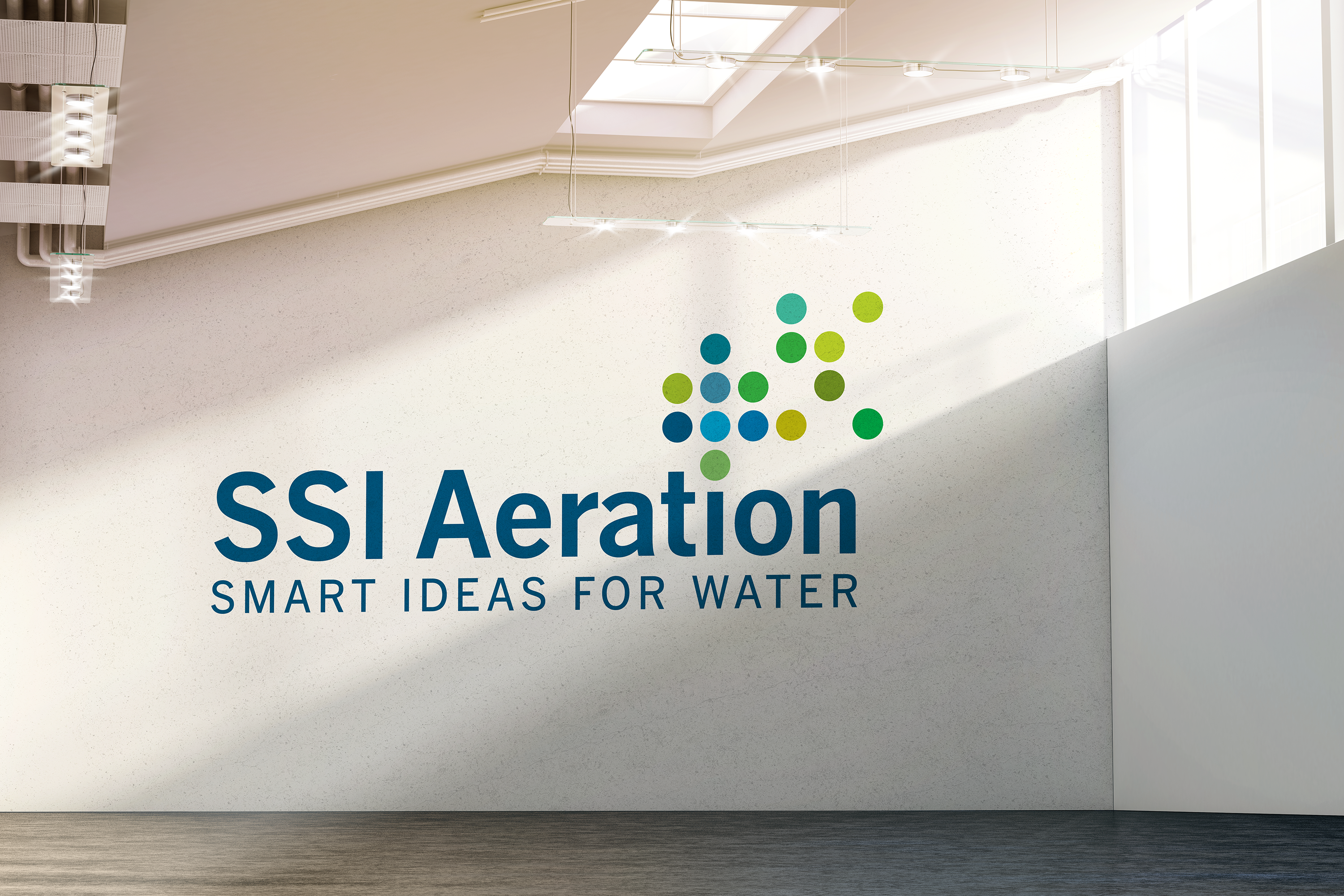 SSI Aeration logo on wall