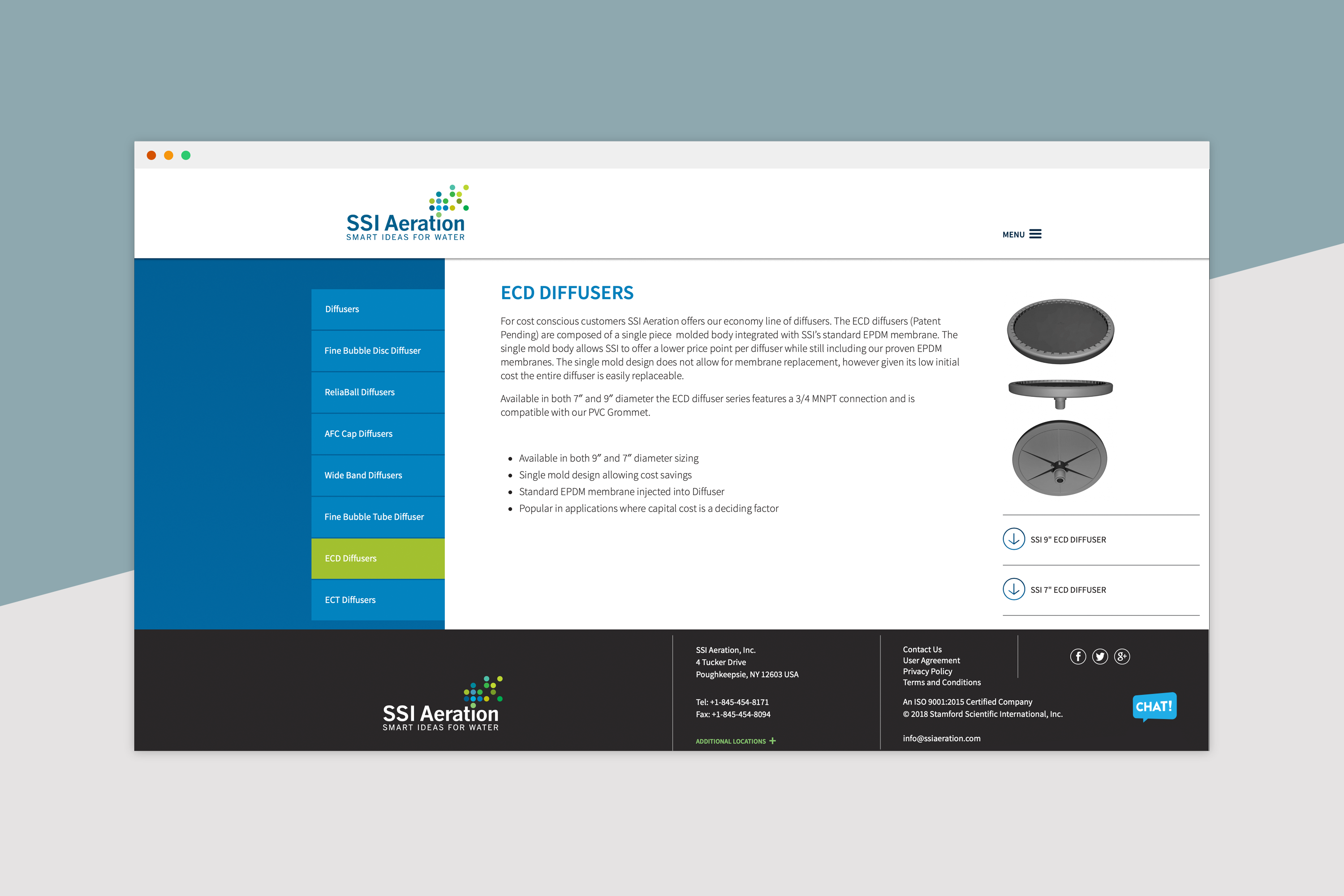 SSI Aeration website screenshot