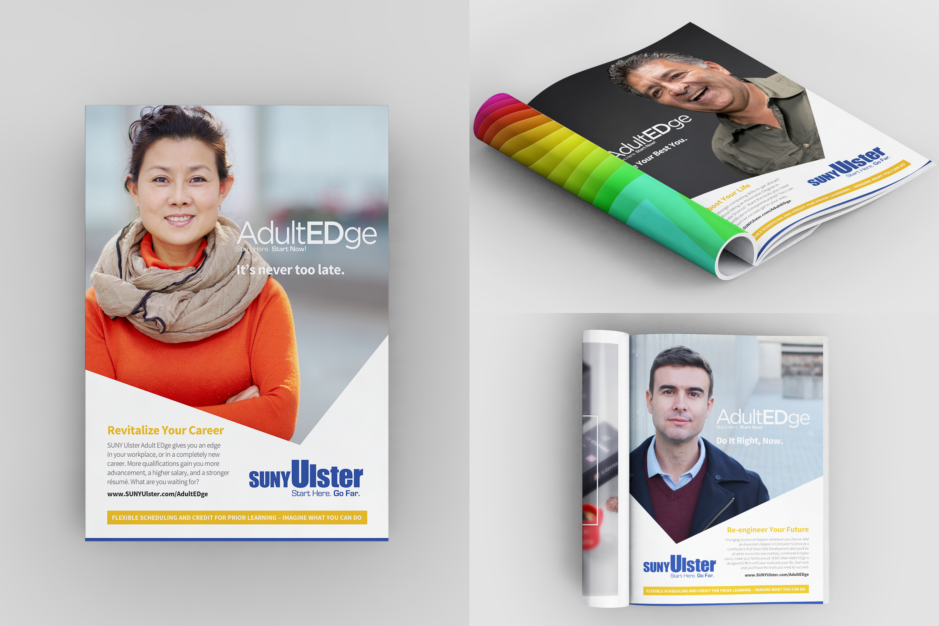 SUNY Ulster Adult Edge print ads