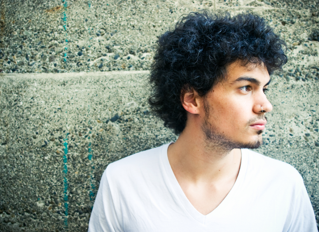 Man in white t-shirt