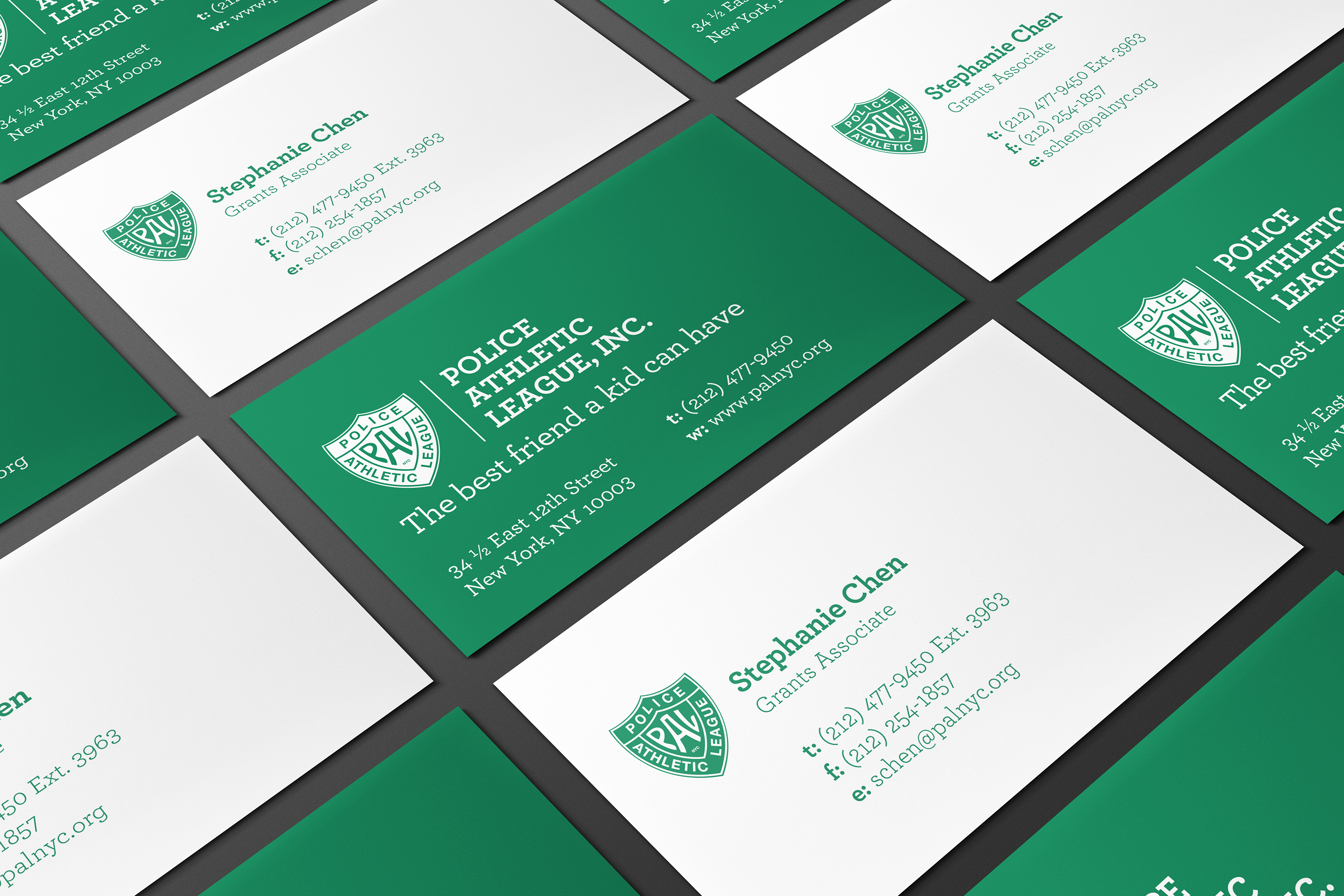 Police Athletic League business cards